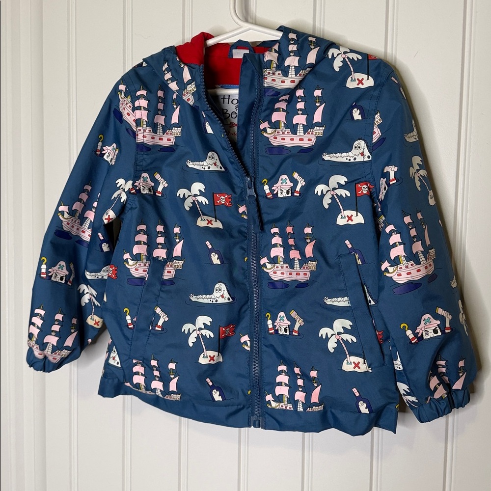 HOLLY & BEAU KID COLOR CHANGING RAINCOAT BRITISH DESIGNED POCKETS AGE 2 92-98 cm - Picture 2 of 7